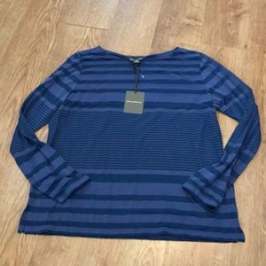Tommy Bahama sheer blue stripe shirt. Large